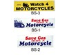 Bumper Sticker "Wathch 4 Motorcycles" 5PK-Bumper Sticker "Wathch 4 Motorcycles" 5PK