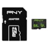 Carte Mémoire MicroSDHC 64Go (avec adaptateur) PNY