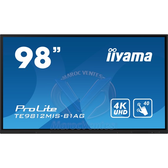 ProLite Ecran Tactile Interactif 98 Pouces 4K UHD PureTouch-IR 40 points TE9812MIS-B3AG