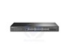 Tplink JetStream™ 24-Port Gigabit L2+ Managed Switch with 4 SFP SlotsPORT: 24× Gigabit RJ45 Ports, 4× Gigabit SFP Slots, RJ45/Micro-USB Console PortSPEC: 1U 19-inch Rack-mountable Steel CaseFEATURE: Integration with Omada SDN Controller, Static Rout TL-SG
