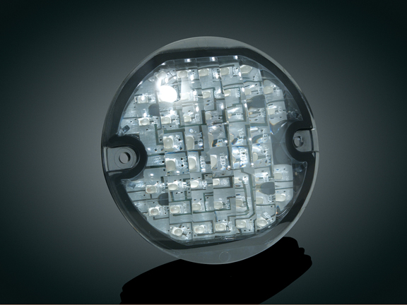 3-1/4 FLAT LED REAR T-SIGNAL, SMOKE LENS