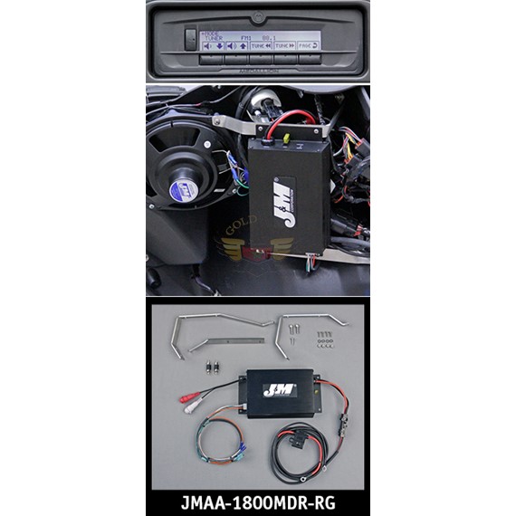 PERF 180W 2-CH AMP KIT MEDALLION RADIO ROADGLIDE JMAA-1800MDR-RG